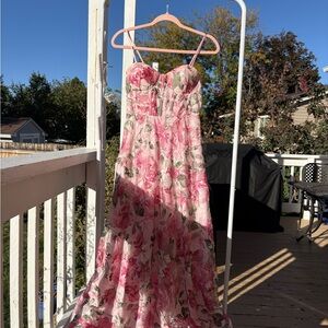 FLORAL PINK MAXI DRESS
